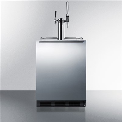 Summit 24" Wide Built-In Dual Tap Cold Brew & Nitro Coffee Kegerator (ADA Compliant)