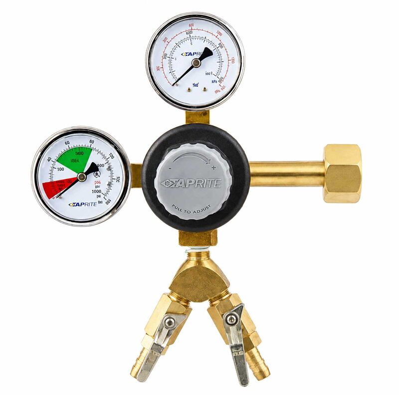 CO2 Beer 2-Way Regulator - Double Gauge - Taprite