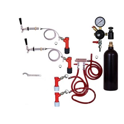 Refrigerator Keg Kit - 20oz - Double Tap - PIN LOCK