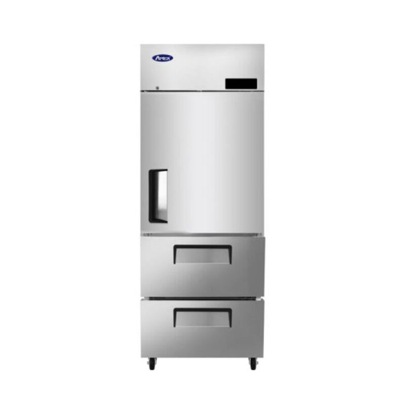Atosa 28-Inch Top-Mount Refrigerator With Door and Drawers