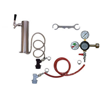 1 Faucet Tower Keg Kit - Taprite Regulator - BALL LOCK