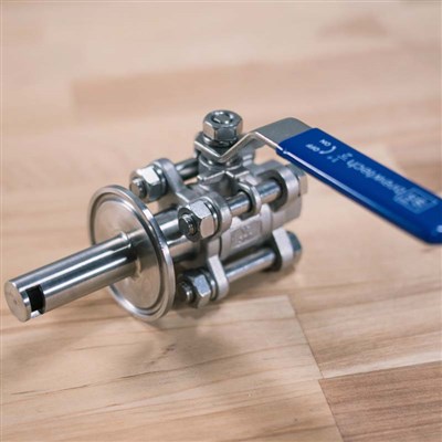 1.5" Triclamp Ball Valve with Whirlpool