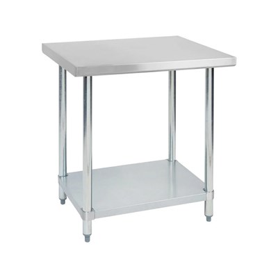 30-in Wide Stainless Steel Work Table w/ Legs (18 GA / 24-in Deep)