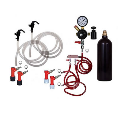 Basic Homebrew Keg Kit - 20oz CO2 - Double Tap - Pin Lock