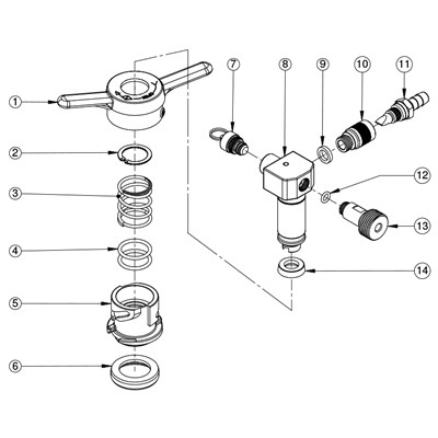 FT44T - Taprite Low Profile D System Keg Coupler Replacement Parts