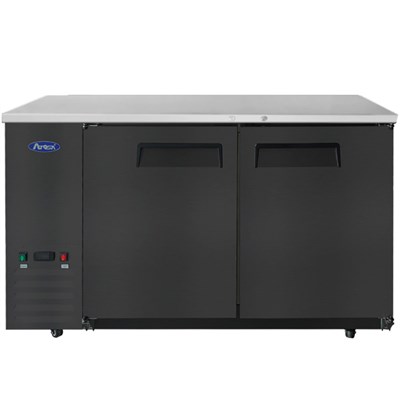 Atosa 59-in Shallow Depth (24-1/2-in) Back Bar Cooler (Black Exterior)