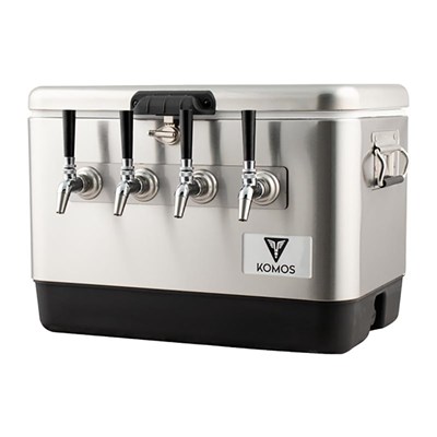 Komos™ Pro Stainless Steel Draft Jockey Box - 4 Faucet