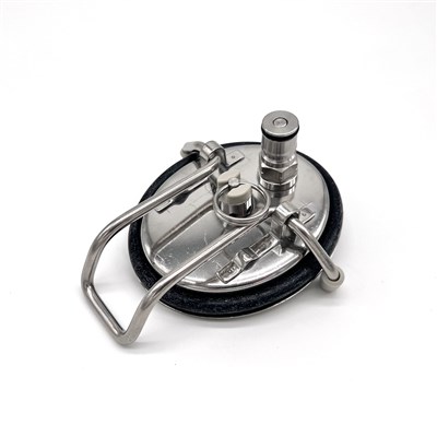 Corny Keg Lid with Ball Lock Gas In Post
