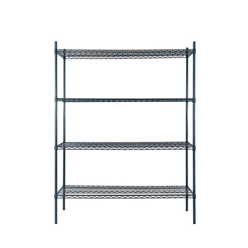 Atosa MixRite MWSSE182474 18x24 4-Shelf Epoxy Wire Shelving Kit, Slate Gray