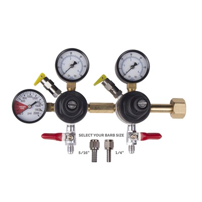 CO2 Dual Pressure Regulator w/ Pressure Relief Valve by CMBecker