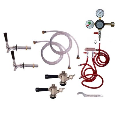 Kombucha 2 Tap Fridge Kit for Draft Kombucha - Sanke D