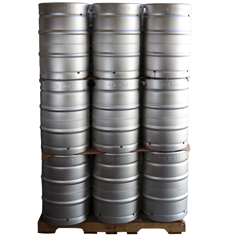 Hybrid 1/2 bbl Keg (15.5 gal) Sanke Valve w/ Removable Corny-style Lid (Full Pallet / 24 Kegs)