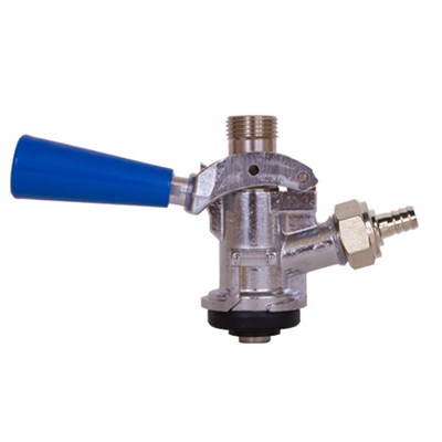 American "D" Keg Tap (Coupler - Sanke) - Blue Lever