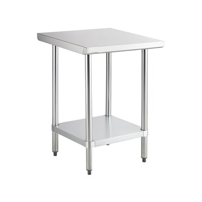 24-in Wide Stainless Steel Work Table w/ Legs (18 GA / 24-in Deep)