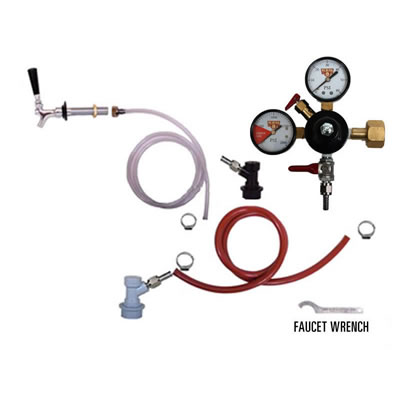 Refrigerator Keg Kit - Single Tap - BALL LOCK
