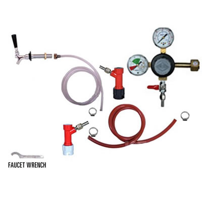 Refrigerator Keg Kit - Taprite Regulator - Single Tap - PIN LOCK