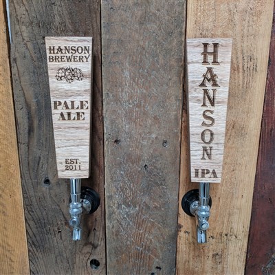 Custom Engraved Wood Tap Handles