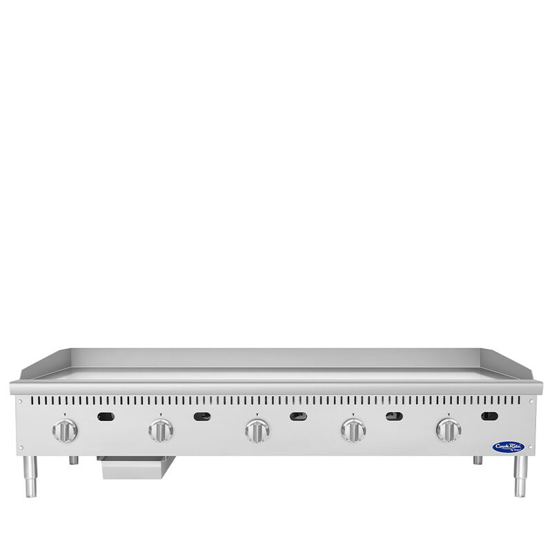 Atosa CookRite ATG-6024-C 60" Thermostatic Chrome Griddle, 150,000 BTU