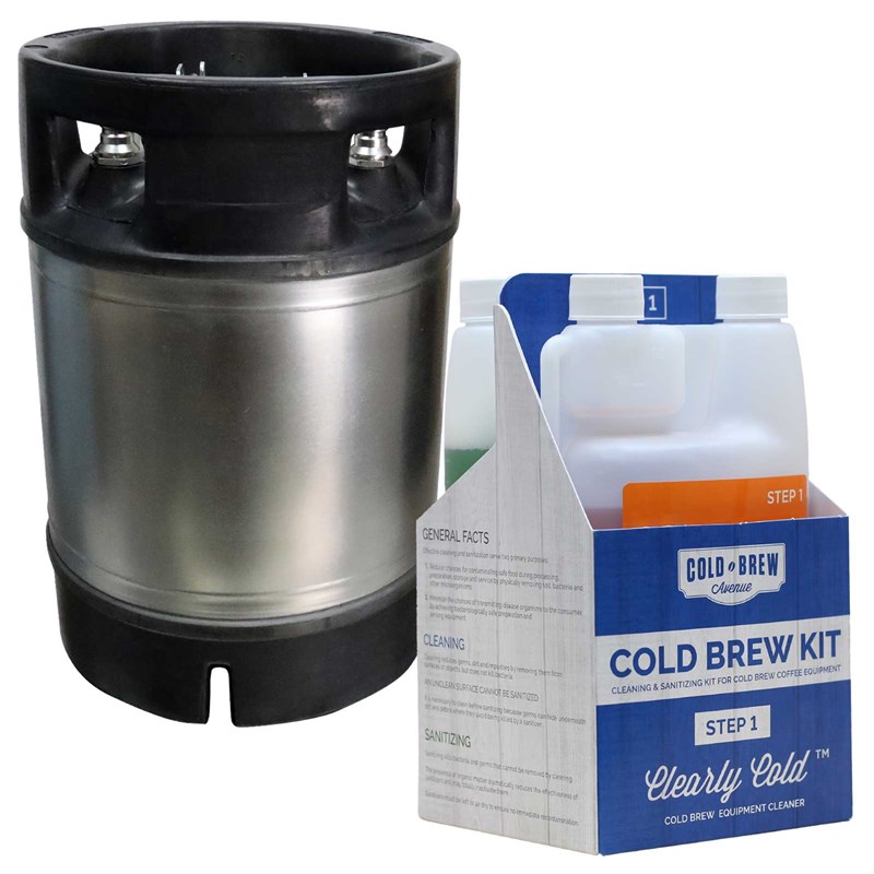 1-2 Cold Brew Cleaning & Sanitizing Kit With Keg