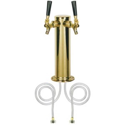 Micromatic Draft Tower - 3" Column 2 Faucets - PVD Brass (Air Cooled)