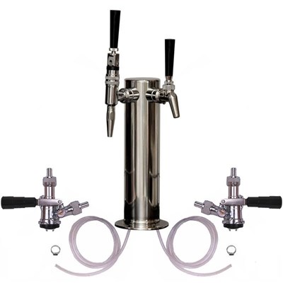Cold Brew & Nitro Coffee Tower - 2 Faucets - Commercial Sanke D