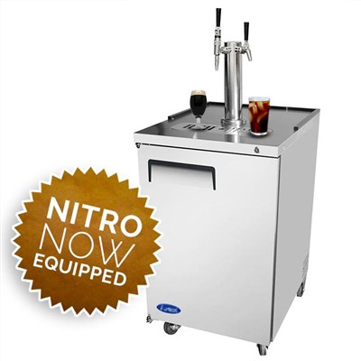 NitroNow Commercial Dual Faucet On-Demand Nitro Coffee & Iced Coffee Kegerator