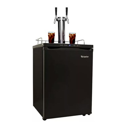 Cold Brew Coffee Kegerator with Temp Display - 2 Faucets