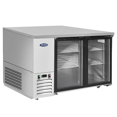 Atosa 48-in Stainless Steel Back Bar Cooler w/ Glass Doors