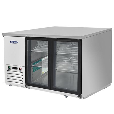 Atosa 59-in Stainless Steel Back Bar Cooler w/ Glass Doors