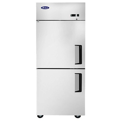 Atosa Upright Refrigerator / Divided Door, Left Hinged - Top Mount