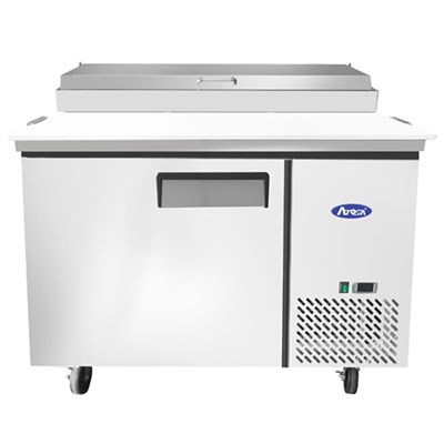 Atosa 44-in Refrigerated Pizza Prep Table w/ 6 Stainless Steel Pans