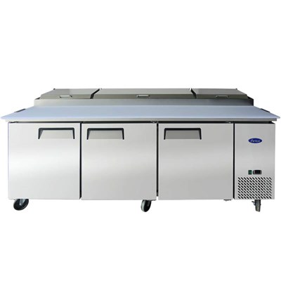 Atosa 93-in Refrigerated Pizza Prep Table w/ 12 Stainless Steel Pans