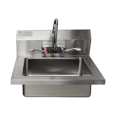 Hand Wash Sink - 18-in / Stainless Steel w/ Wrist Blade Handle