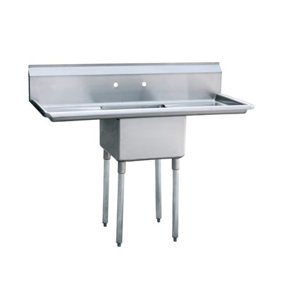 One Compartment Sink, w/ Right and Left Drainboards