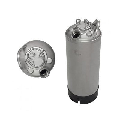 5 Gallon Line Cleaning Keg (Single Port) with Removable Lid - No Valve