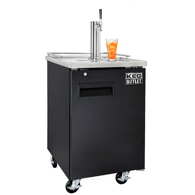 1 Faucet Commercial Grade Kombucha Kegerator (Black)