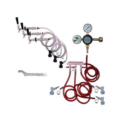 Refrigerator Keg Kit - Taprite Regulator - 3 Tap - BALL LOCK