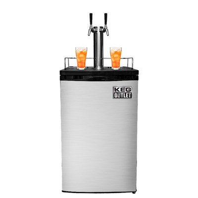 Kombucha Kegerator - 2 Faucet (Silver)