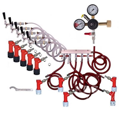Refrigerator Keg Kit - 5 Tap - PIN LOCK