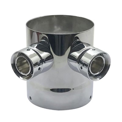 3" Draft Beer Tower Extension - 2 Faucet (Polished SS)