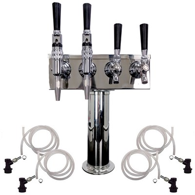 4 Faucet Cold Brew Coffee Draft Tower - 2 Cold Brew & 2 Nitro