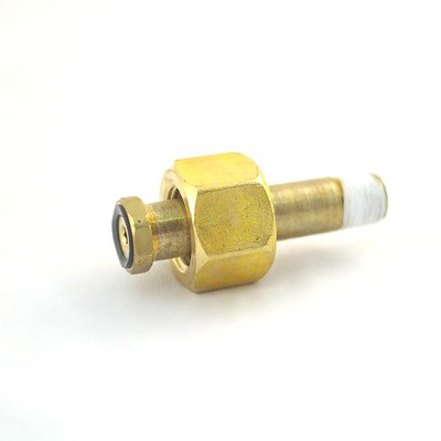 Regulator Nipple Assembly - CGA 320 w/ Flat O-Ring Tank Seal & Nut, Left Hand Thread