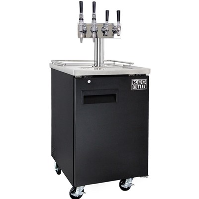 Cold Brew & Nitro Coffee Commercial Kegerator - 4 Faucet - 2 Nitro + 2 Still