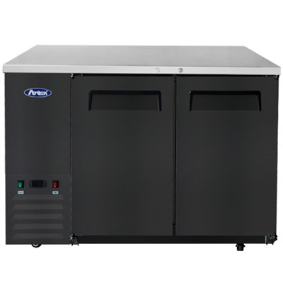 Atosa 48-in Shallow Depth (24-1/2-in) Back Bar Cooler (Black Exterior)