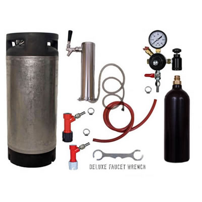 1 Faucet Tower Keg Kit - 20oz CO2 - PIN LOCK - Complete Kit