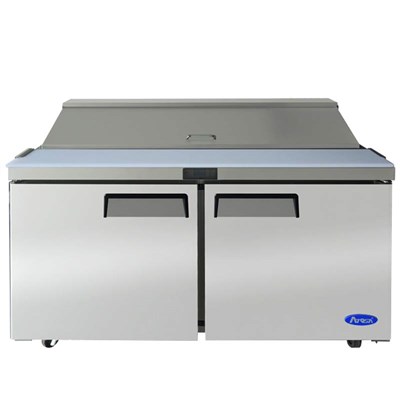 Atosa 60-in Refrigerated Sandwich Prep Table w/ 16 Stainless Steel Pans