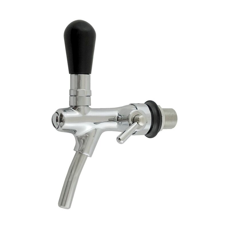 Euro Style Self Closing Faucet with Flow Control, SS Spout & Shank