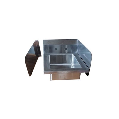 Side Splash Guard for 18" Hand Sink Includes (2) Stainless Steel Side Panels, Hanger, Screws & In