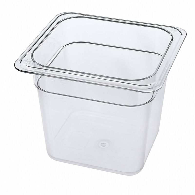 Atosa R04011000354 1/6-Size Polycarbonate Food Pan, 6 in Deep