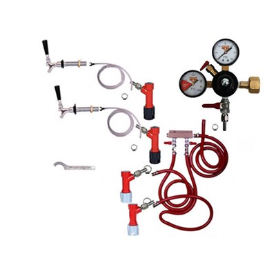 Refrigerator Keg Kit - Double Tap - PIN LOCK